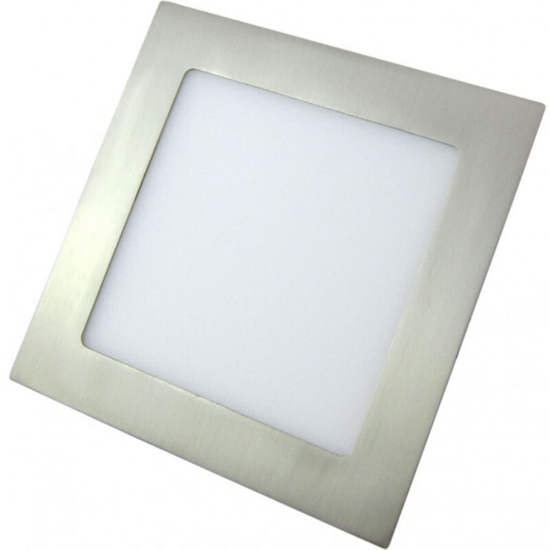 foto del prodotto fabrilamp - faretto 24w 6500k quadrato agamenon 1900lm nichel 2x22x22 cm ritaglio 20,5x20,5 cm