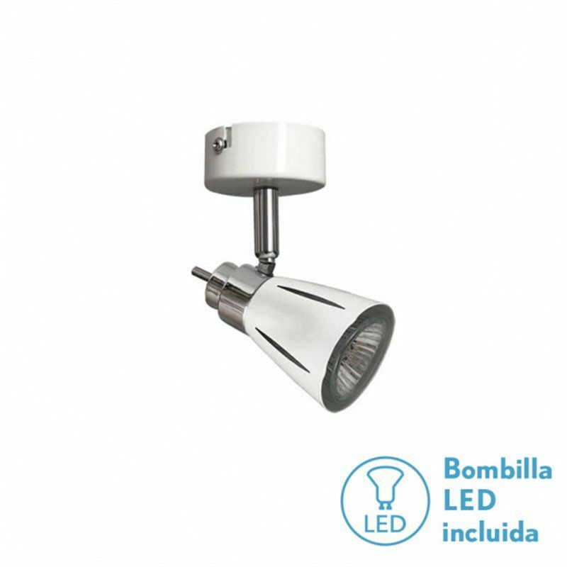 foto del prodotto fabrilamp faretto taverne bianco 1xgu10 con lampadina 6x13cm 