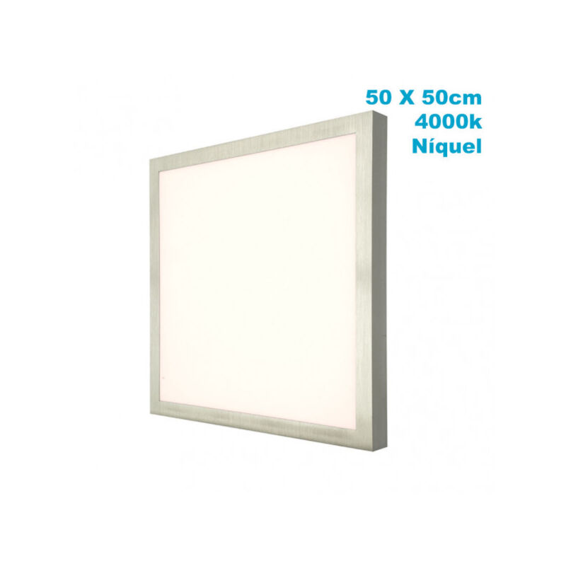 foto del prodotto fabrilamp flat lampada da soffitto de 48w de finitura nichel superficiale