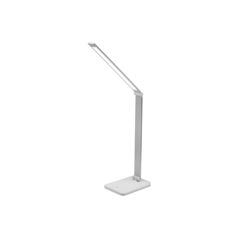 foto del prodotto fabrilamp - flexo decada silver 7w 525lm 6000k reg. in 3 intensità tactil pieghevole girevole 180 60x11x19cm
