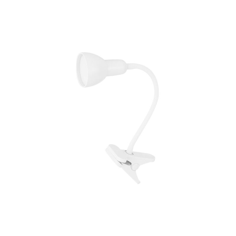 foto del prodotto fabrilamp flexo gates white 6w 450lm 5000k fissaggio c morsetto flessibile regolabile 31x7x11,5 cm