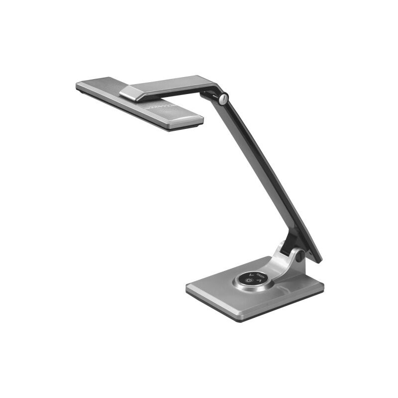 foto del prodotto fabrilamp flexo vinchi argento nero 9w 630lm 4500k tactil intensit regolabile articolabile 41,9x23x27,6 cm