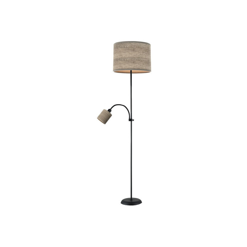 foto del prodotto fabrilamp floor de living room armonia 1xe27 1xe14 black wood grey c lector 155x40x40 cm