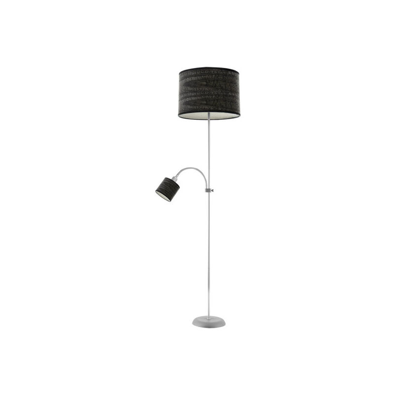foto del prodotto fabrilamp - floor de living room armonia 1xe27 1xe14 silver-wood black c/lector 155x40x40 cm