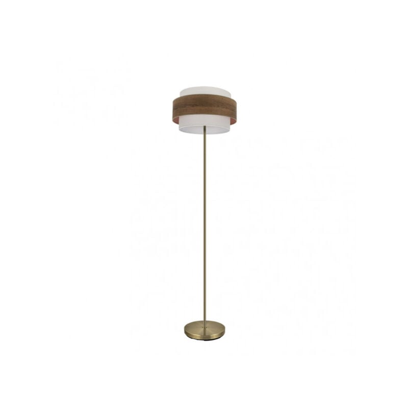 foto del prodotto fabrilamp foot de soggiorno myrian colore pelle/legno scuro
