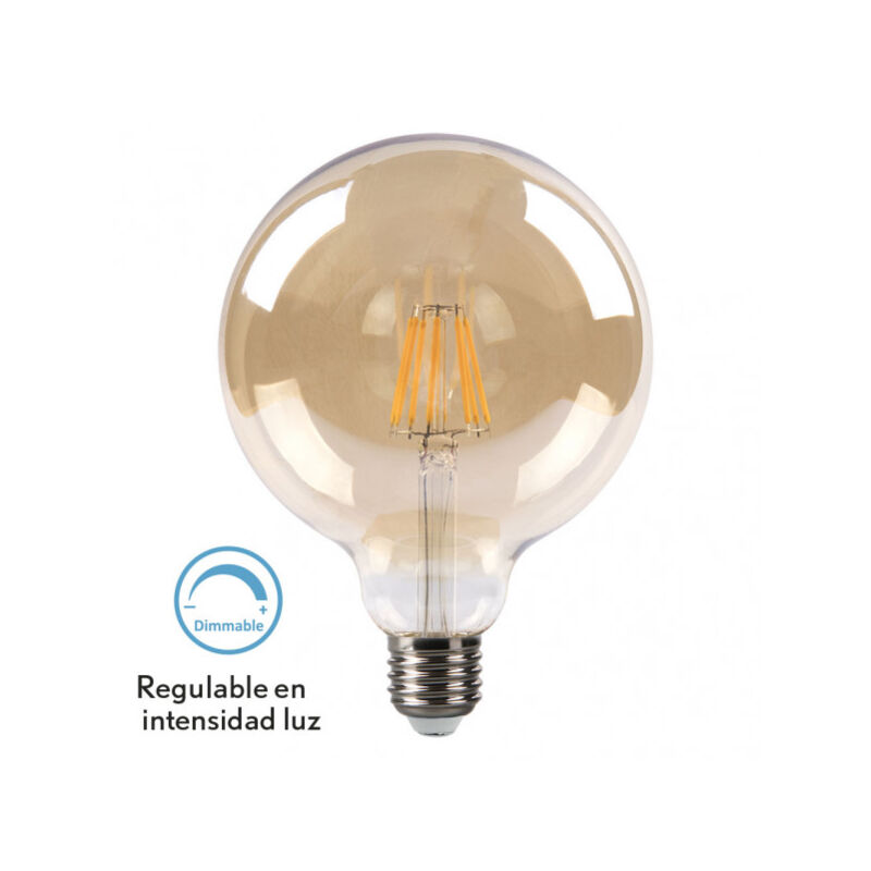 foto del prodotto fabrilamp globe filament bulb 16x12,5d 8w dimmerabile 700lm e27 amber 2700k