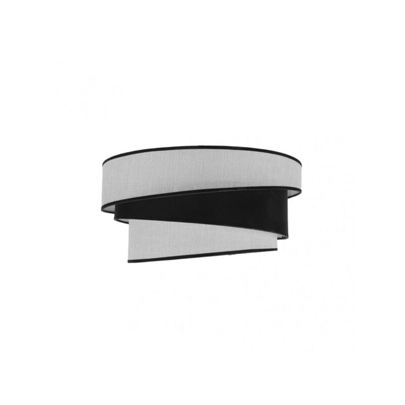 foto del prodotto fabrilamp hara bianco nero paralume a sospensione e27 hara 40dx30dx20h