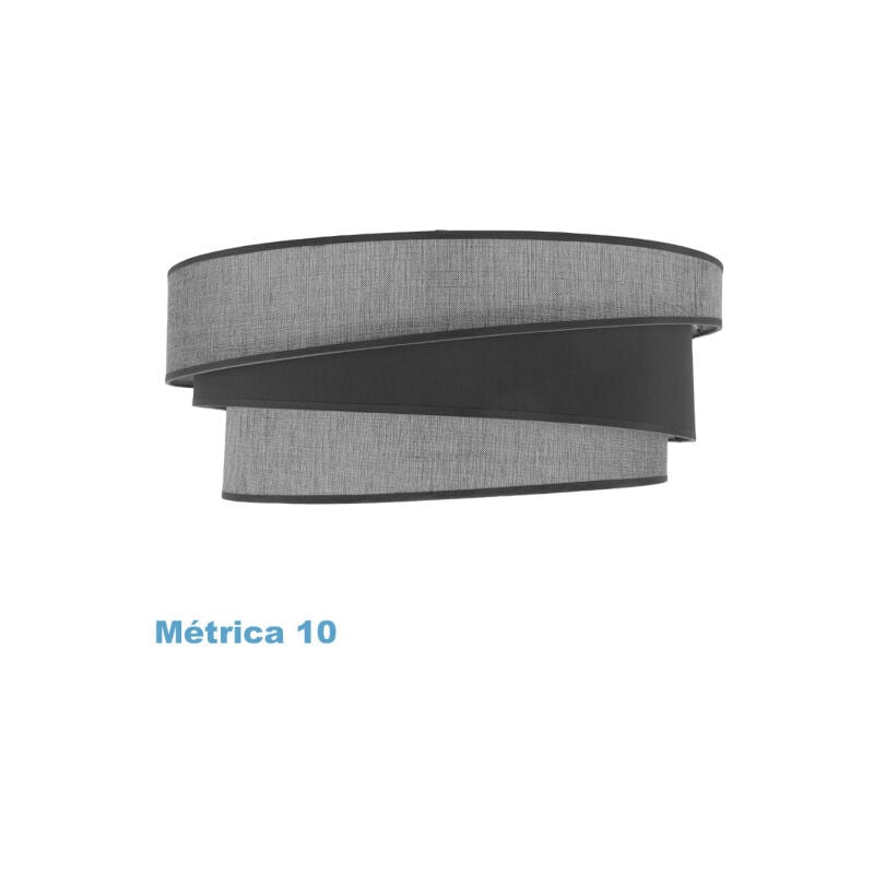 foto del prodotto fabrilamp hara m10 paralume a sospensione grigio 50dx40dx22h diffusore incluso