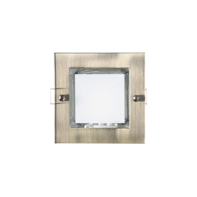 foto del prodotto fabrilamp incasso quadrato mini pelle 1xe27 lampadina a basso consumo inclusa 11w 7,7x12x12cm ritaglio 10,8x10,8cm