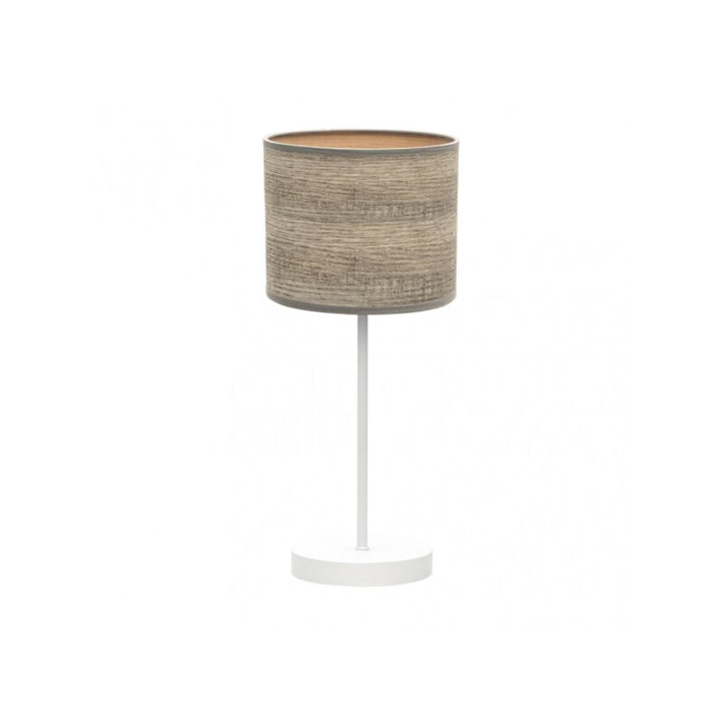 foto del prodotto fabrilamp jerte lampada da tavolo 1xe14 bianco grigio legno 42x17x17 cm brand