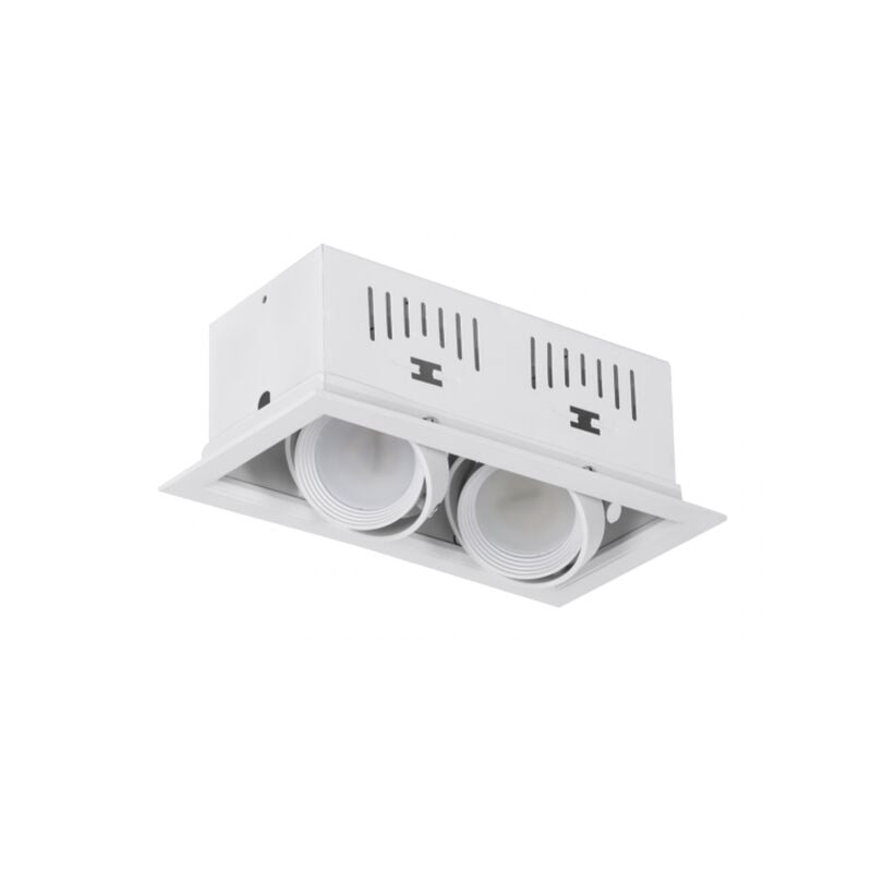foto del prodotto fabrilamp kardan augusto faretto da incasso 2xgu10 bianco 11x21,5 lampadine non incluse