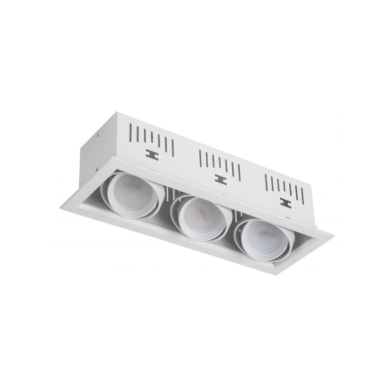 foto del prodotto fabrilamp - kardan augusto faretto da incasso 3xgu10 bianco 11x30 lampadine non incluse