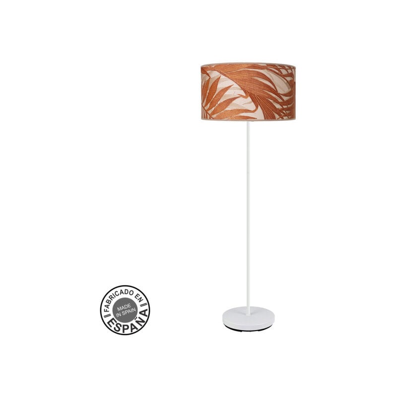foto del prodotto fabrilamp l mpara de pie de salon moda 1xe27 blanco hoja caldera
