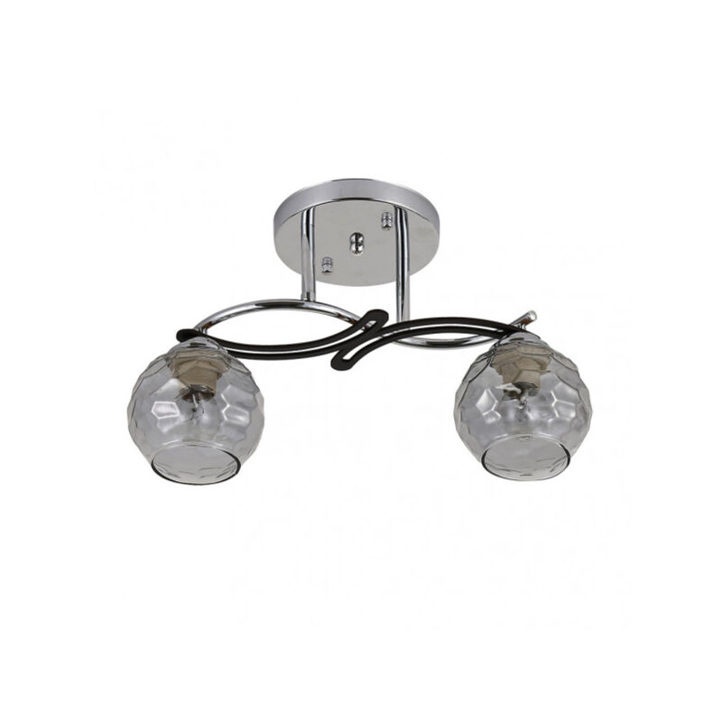 foto del prodotto fabrilamp lampada a soffitto de 2 luci modello etna cromo