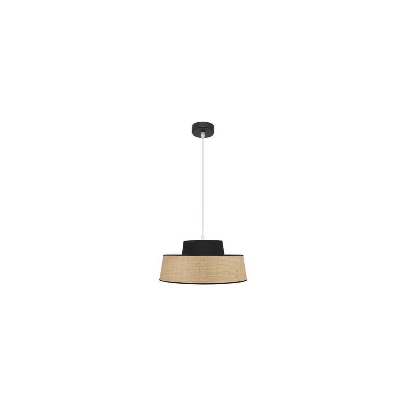foto del prodotto fabrilamp lampada a sospensione 1xe27 modello jia naturale nero dimmerabile