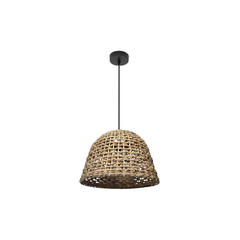 foto del prodotto fabrilamp lampada a sospensione darro nero naturale de soffitto 40d vegetal marino