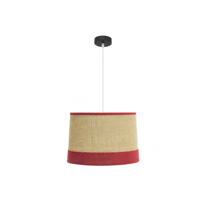 foto del prodotto fabrilamp lampada a sospensione de lampada a soffitto modello tietar con dettagli rossi