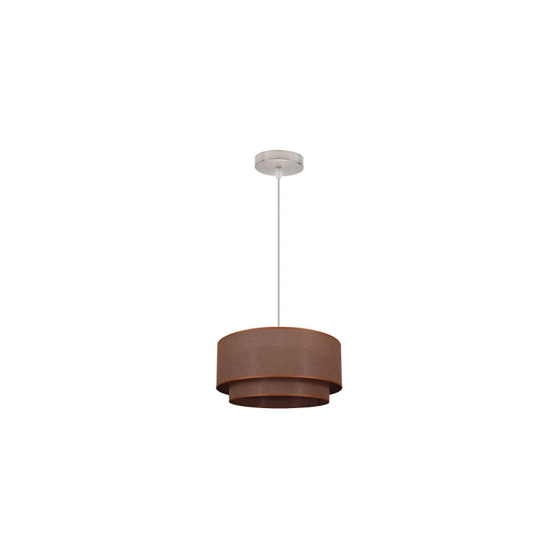 foto del prodotto fabrilamp lampada a sospensione doppia 1l. marrone marrone cilindrico regx35x35