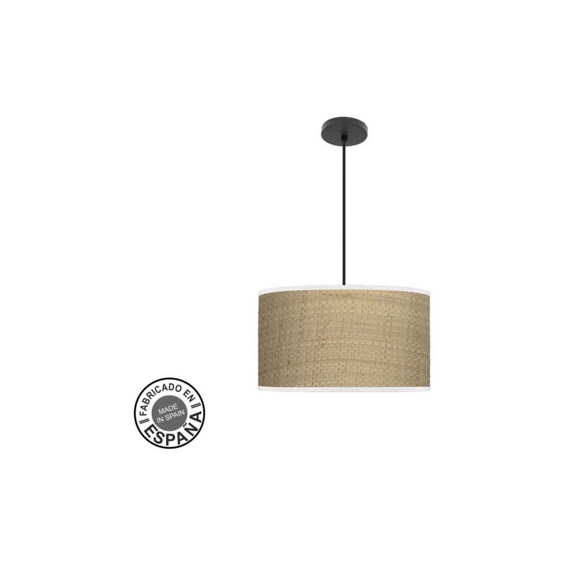 foto del prodotto fabrilamp lampada a sospensione fashion 2xe27 nero marrone chiaro regx40x40 c diffusore