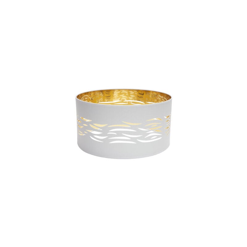foto del prodotto fabrilamp lampada a sospensione fog 1xe27 bianco oro 40dx40dx20h