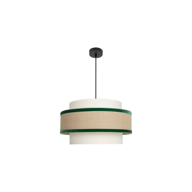 foto del prodotto fabrilamp lampada a sospensione in corniola decemento 1x27 beige verde 50d