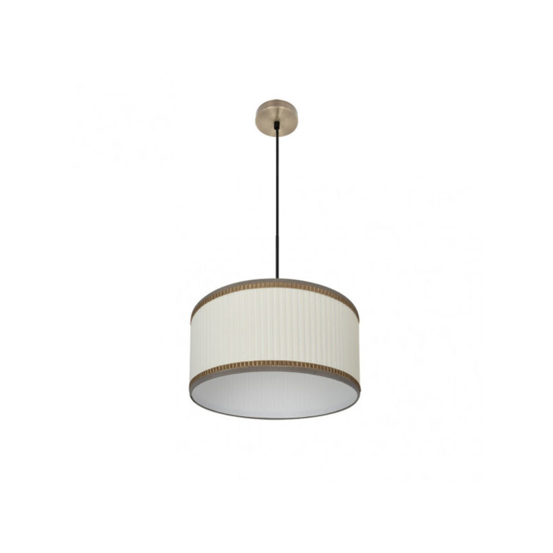 foto del prodotto fabrilamp lampada a sospensione in pelle beige soprano adjustable
