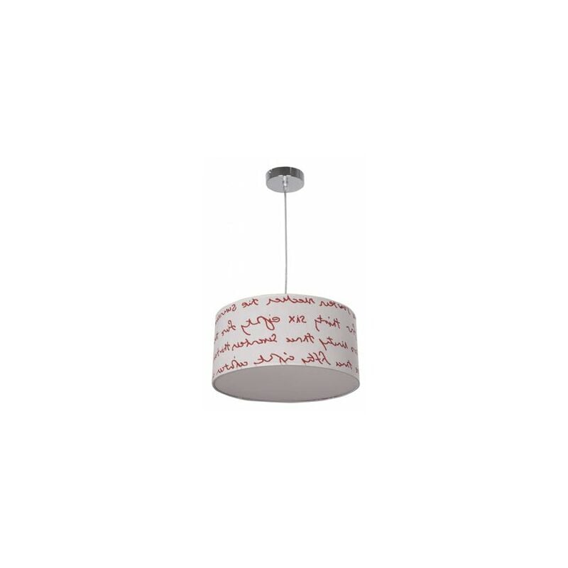 foto del prodotto fabrilamp lampada a sospensione letters bianco rosso 2xe27 35cm 