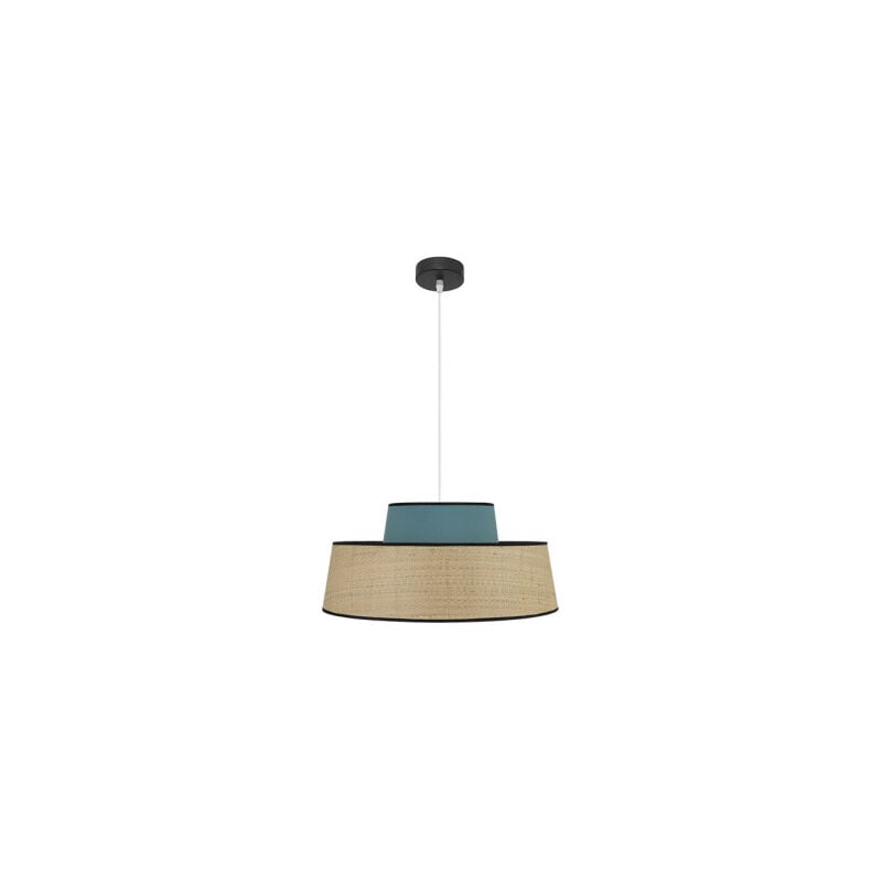 foto del prodotto fabrilamp lampada a sospensione modello jia naturale turchese de 1 luce
