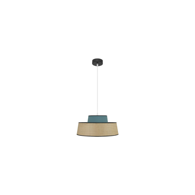 foto del prodotto fabrilamp lampada a sospensione orientabile modello jia 1light naturale turchese