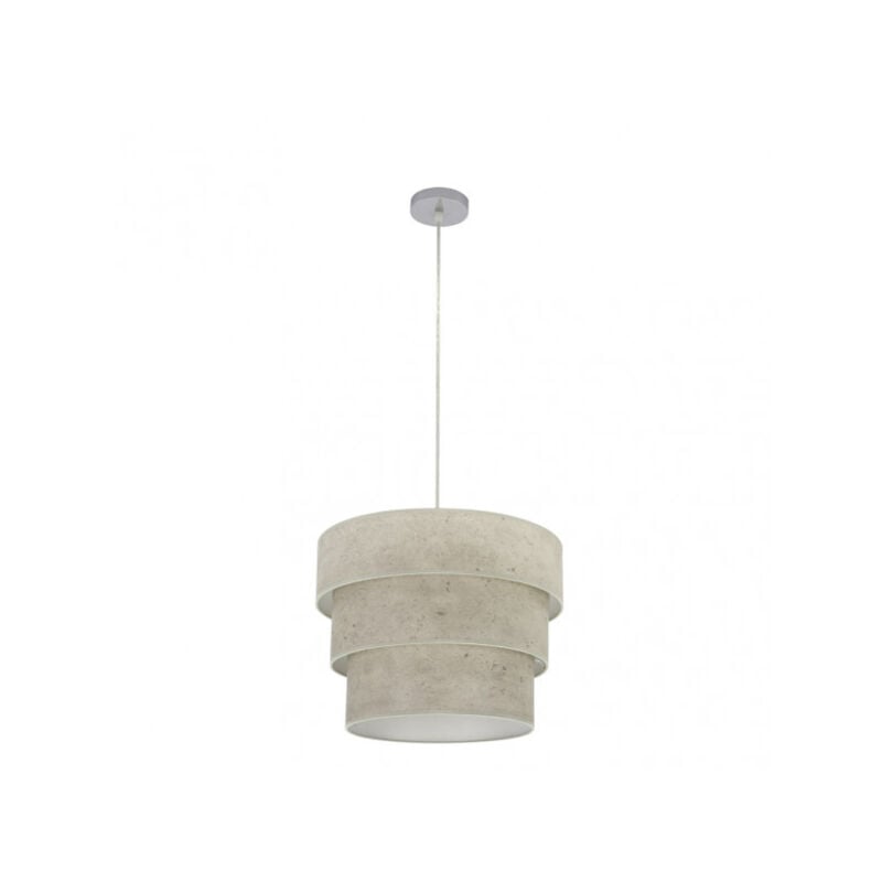 foto del prodotto fabrilamp lampada a sospensione tripla smile 1xe27 cromo grigio cemento regx40x40 cm