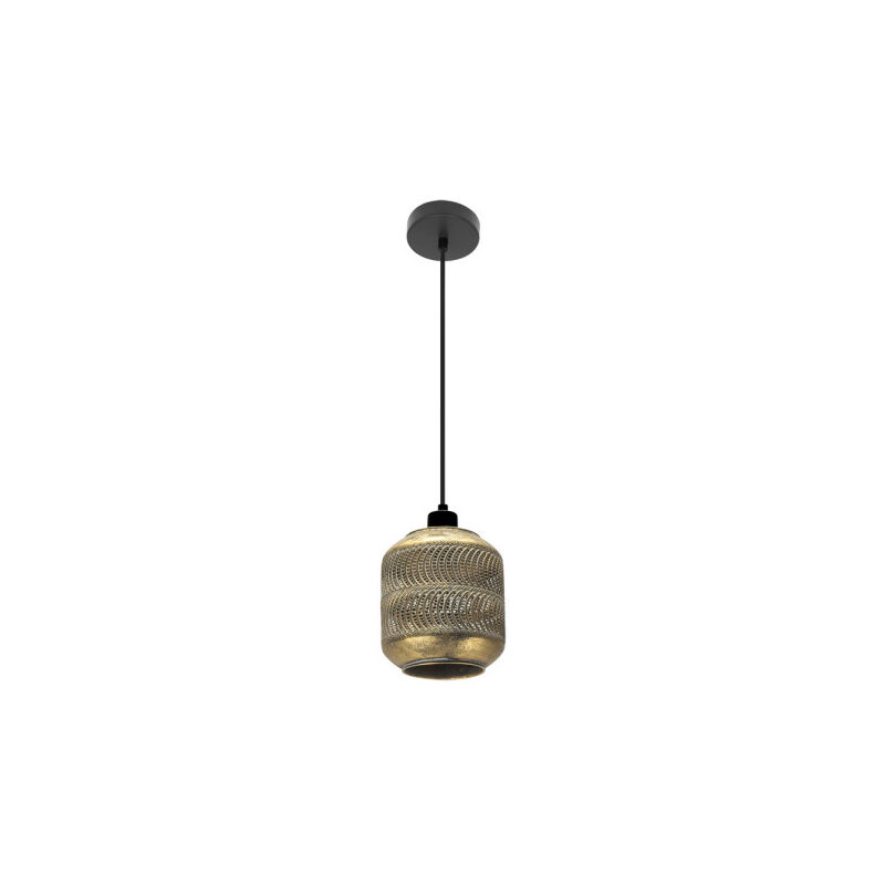 foto del prodotto fabrilamp lampada a sospensione vizela nero oro antico 18d