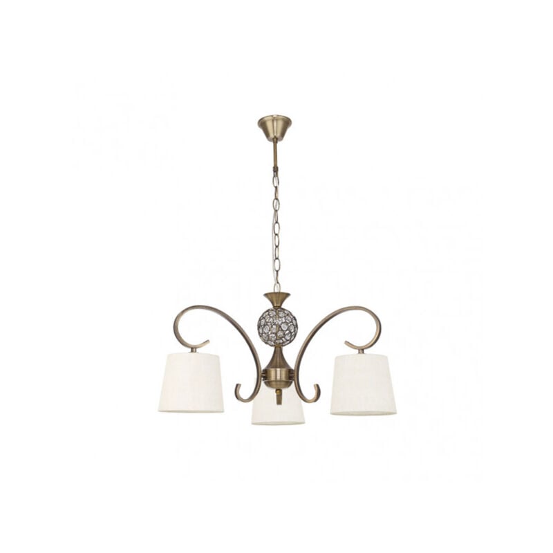 foto del prodotto fabrilamp lampada bogota 3xe14 pelle beige paralume regx57x57 cm