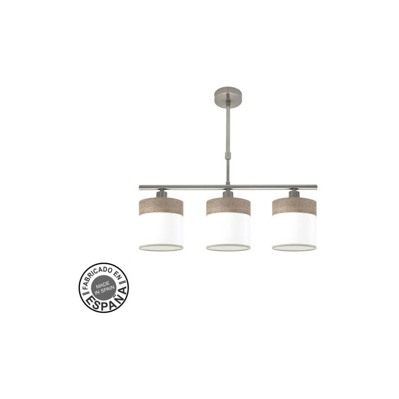 foto del prodotto fabrilamp lampada cloe 3xe14 nichel legno bianco grigio regx55x14 cm