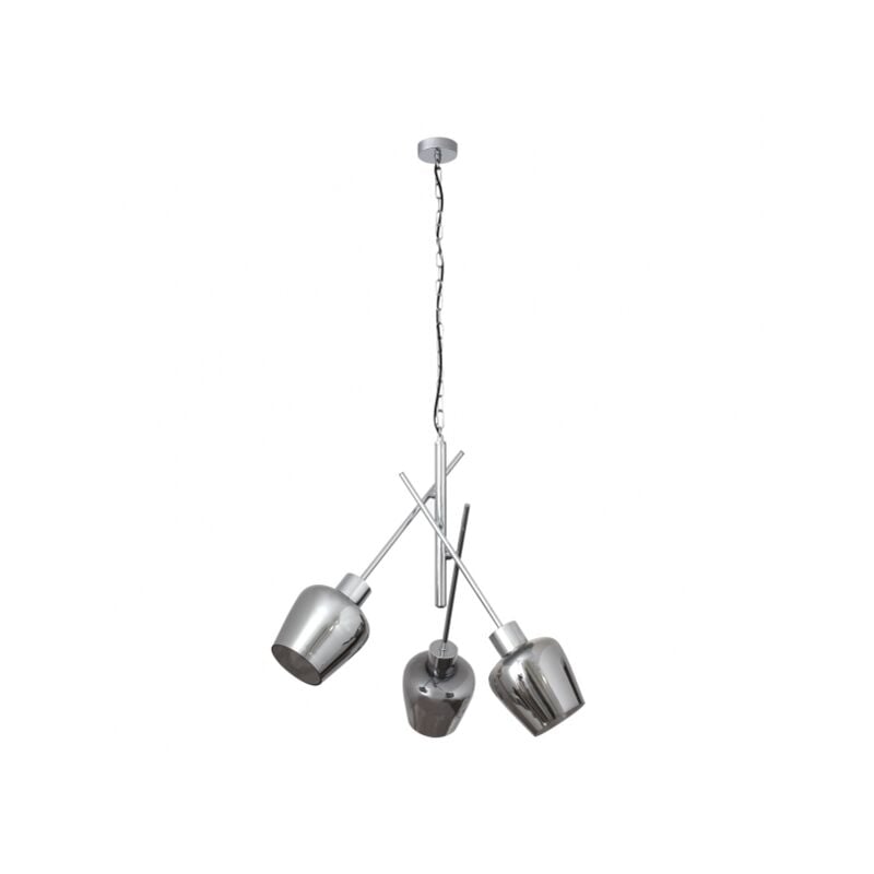 foto del prodotto fabrilamp lampada con paralume de vetro cristallo soline 3 l. cromo
