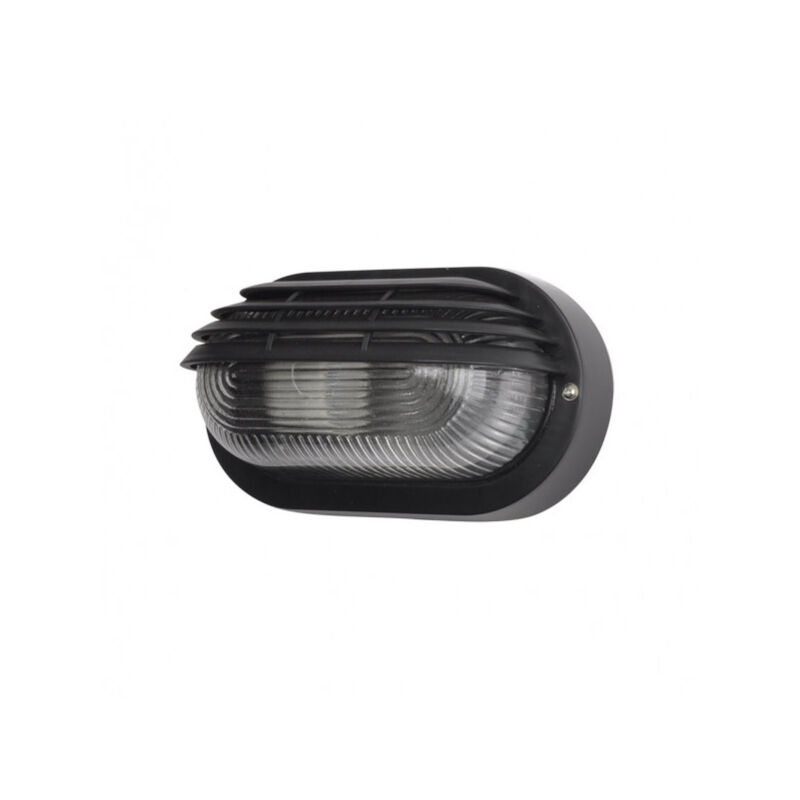 foto del prodotto fabrilamp lampada da parete ext.ovale canopus small 1xe27 policarbonato nero 10x20,5x11,5 cm ip44
