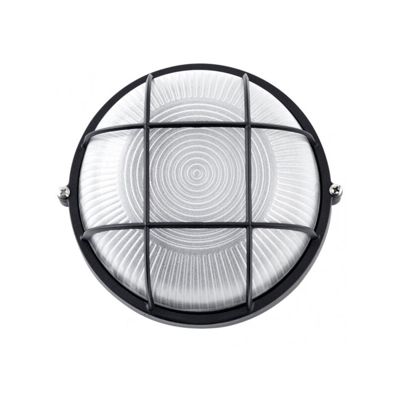foto del prodotto fabrilamp lampada da parete in alluminio apus grand. 1xe27 nero ip44 11x25x25 cm