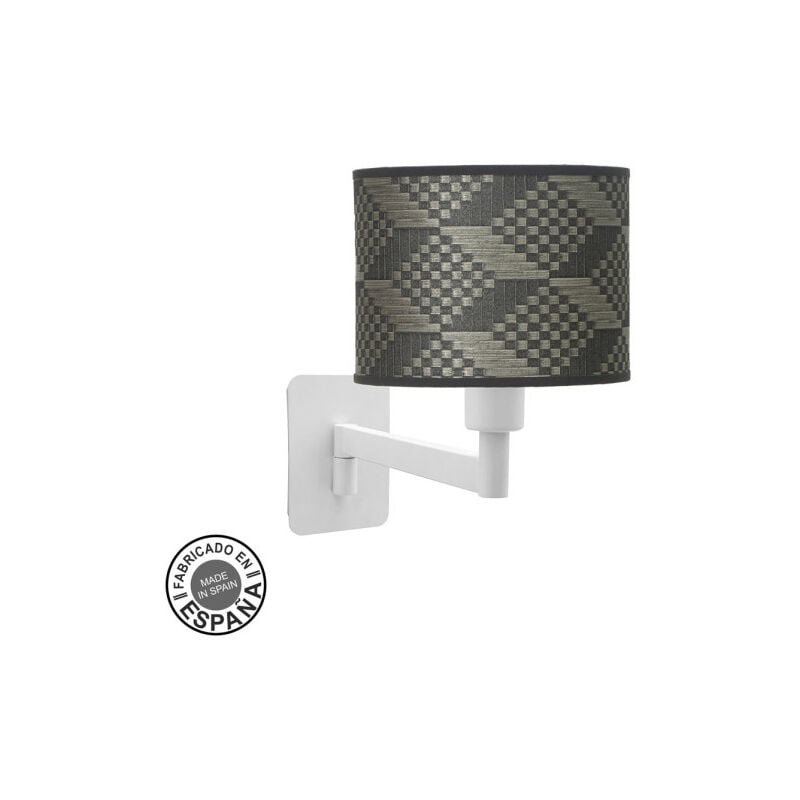 foto del prodotto fabrilamp lampada da parete moda 1xe14 bianco tetris grigio 26x17x28 cm