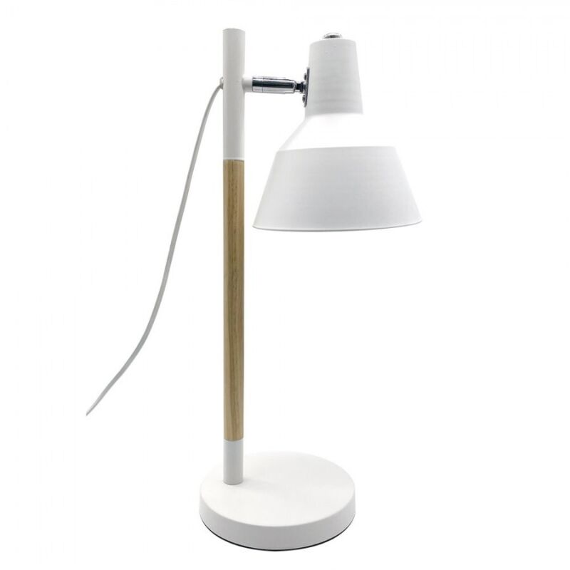 foto del prodotto fabrilamp - lampada da parete orientabile e regolabile basil 1xe14 bianco faggio 50x17x23 cm 350 .