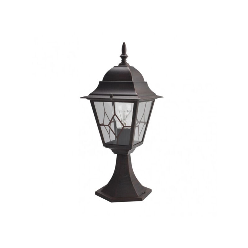 foto del prodotto fabrilamp lampada da parete per esterni bootes in alluminio 1xe27 marrone 44x18,5x18,5 cm ip44
