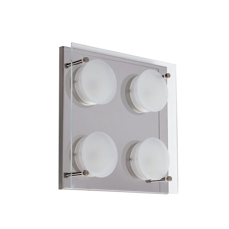 foto del prodotto fabrilamp lampada da soffitto 4x6w 4000k antioquia chrome 1600lm 22x22x5,5 