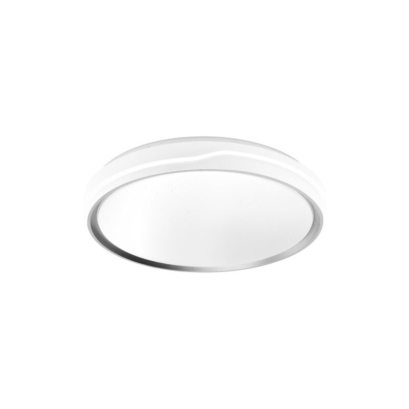 foto del prodotto fabrilamp lampada da soffitto anuar 60w 3000 4200 6500k bianco argento 7,5x50x50cm 5400lm con telecomando e memoria