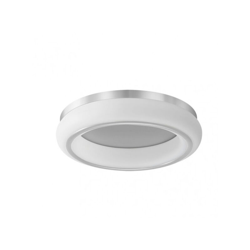 foto del prodotto fabrilamp lampada da soffitto paris 48w 3000 4000 6500k bianco argento 4080 lm 12x55x55 cm con telecomando, memoria e dimmer