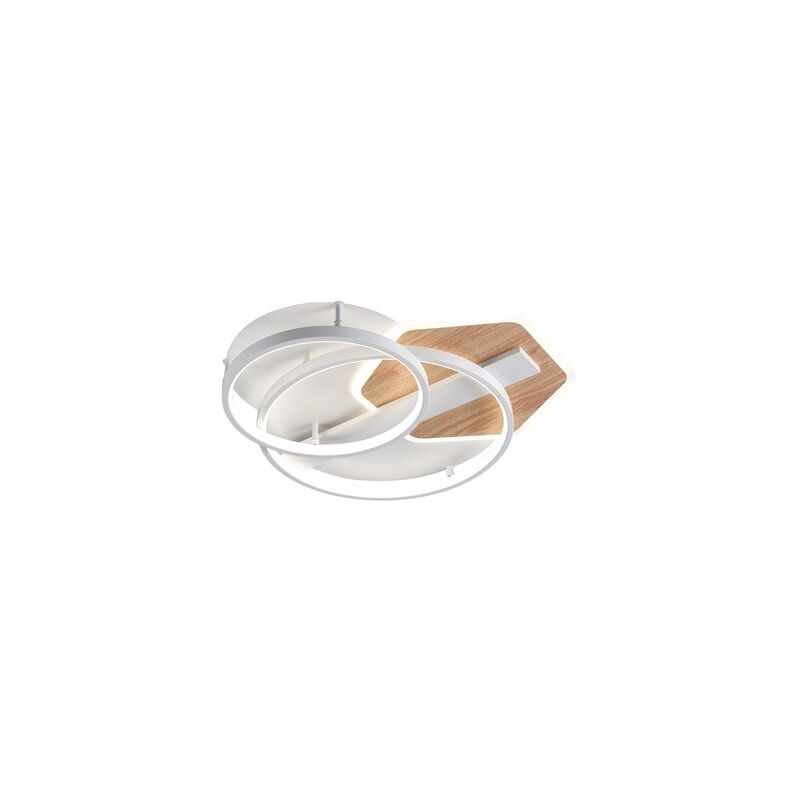 foto del prodotto fabrilamp lampada da soffitto trofa bianco faggio 120w 3000 4000 6000k 9x50 x50cm 10200lm c remoto