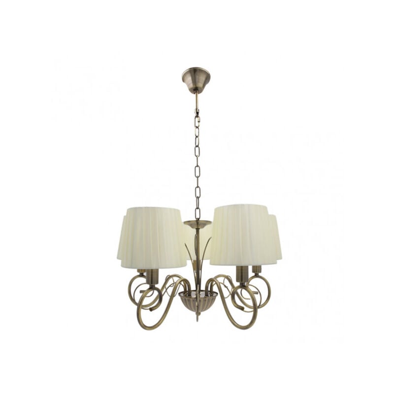 foto del prodotto fabrilamp lampada da soggiorno modello amsterdam 5xe14 pelle regx45x45 cm