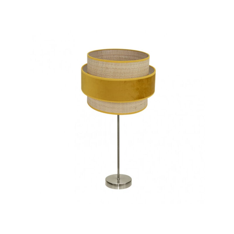 foto del prodotto fabrilamp lampada da tavolo alta kings 1xe27 pelle naturale yema 64x30x30 cm