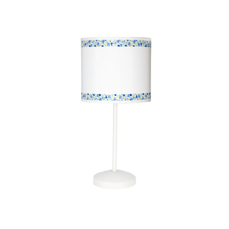 foto del prodotto fabrilamp lampada da tavolo border bianco blu 1xe14