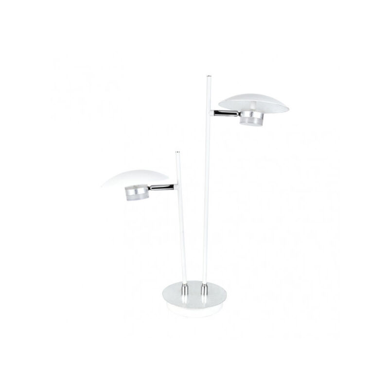 foto del prodotto fabrilamp lampada da tavolo cape town 2l 12w 4000k bianco argento 52x32x15 cm 1080 lm direzionabile e regolabile