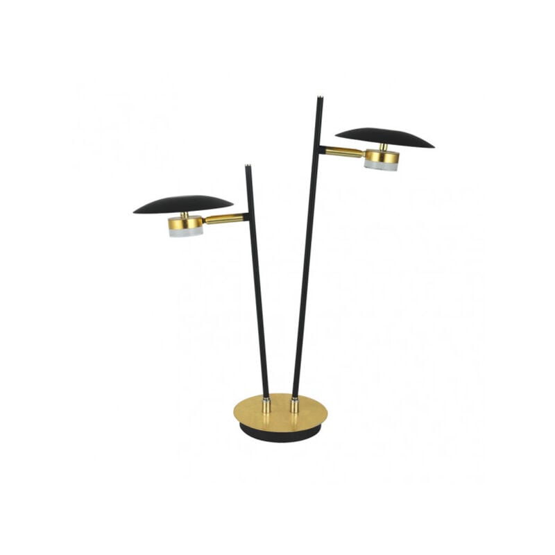 foto del prodotto fabrilamp lampada da tavolo cape town 2l 12w 4000k nero oro 52x32x15 cm 1080 lm dimmerabile e regolabile