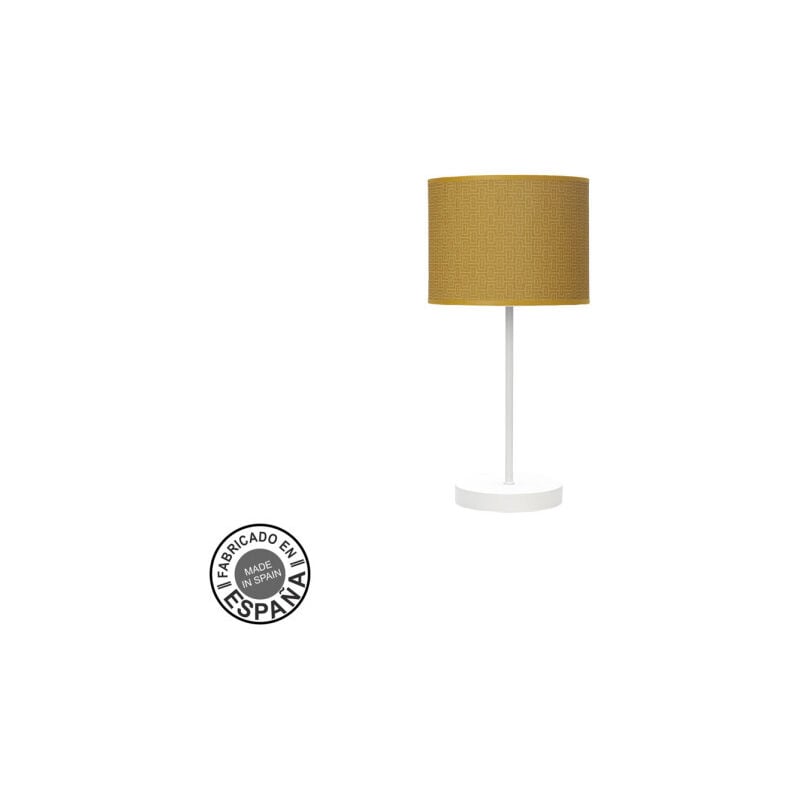 foto del prodotto fabrilamp lampada da tavolo de moda 1xe14 bianco giallo