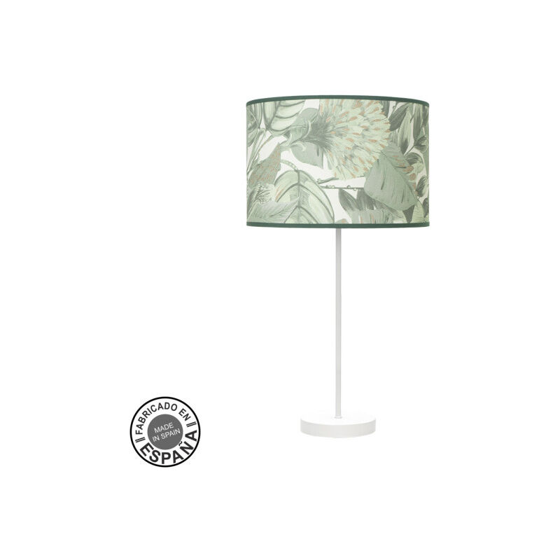 foto del prodotto fabrilamp lampada da tavolo di alta moda 1xe27 foglia bianca verde 63x30x 30cm